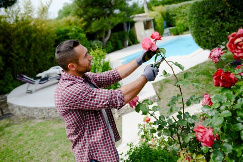 Gardener preparing a garden in Bounds Green