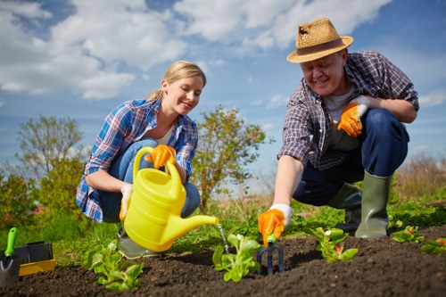 Technician testing keyboard navigation on a gardening site schedule